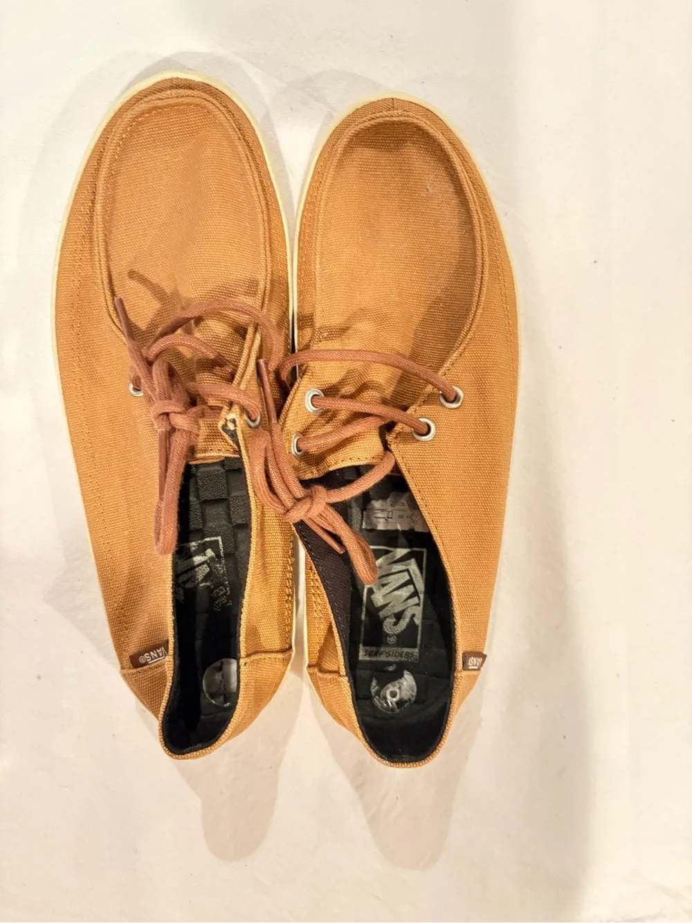 Vans Canvas Low-Top Sneakers in Mustard Yellow